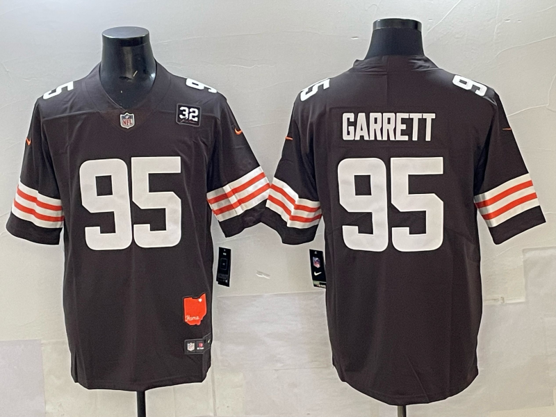 Men 2025 Cleveland Browns #95 Garrett brown Nike Limited NFL Jersey 002